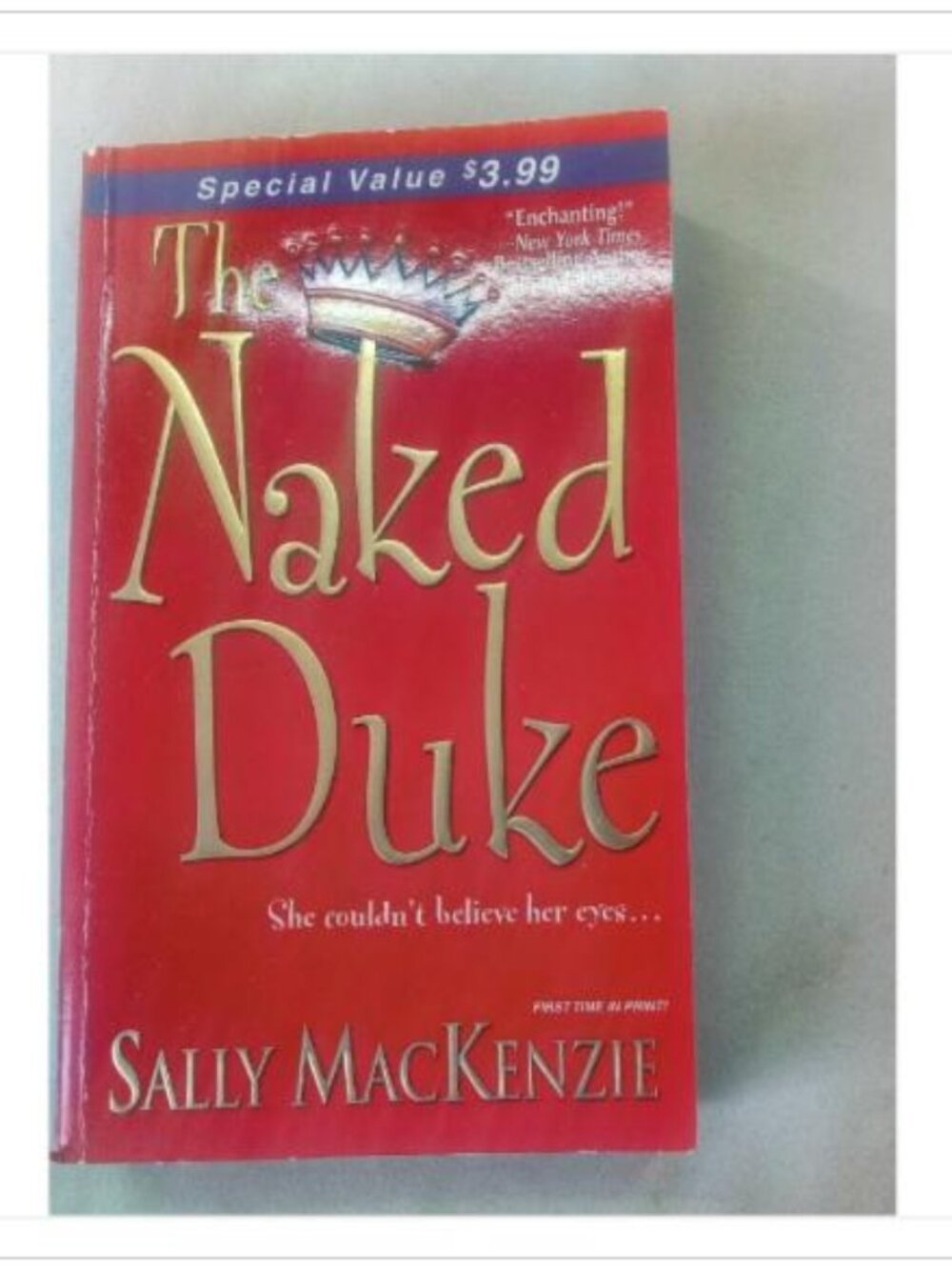 The Naked Duke Sally MacKenzie 2005 First Printing Paperback Book Vintage Novel